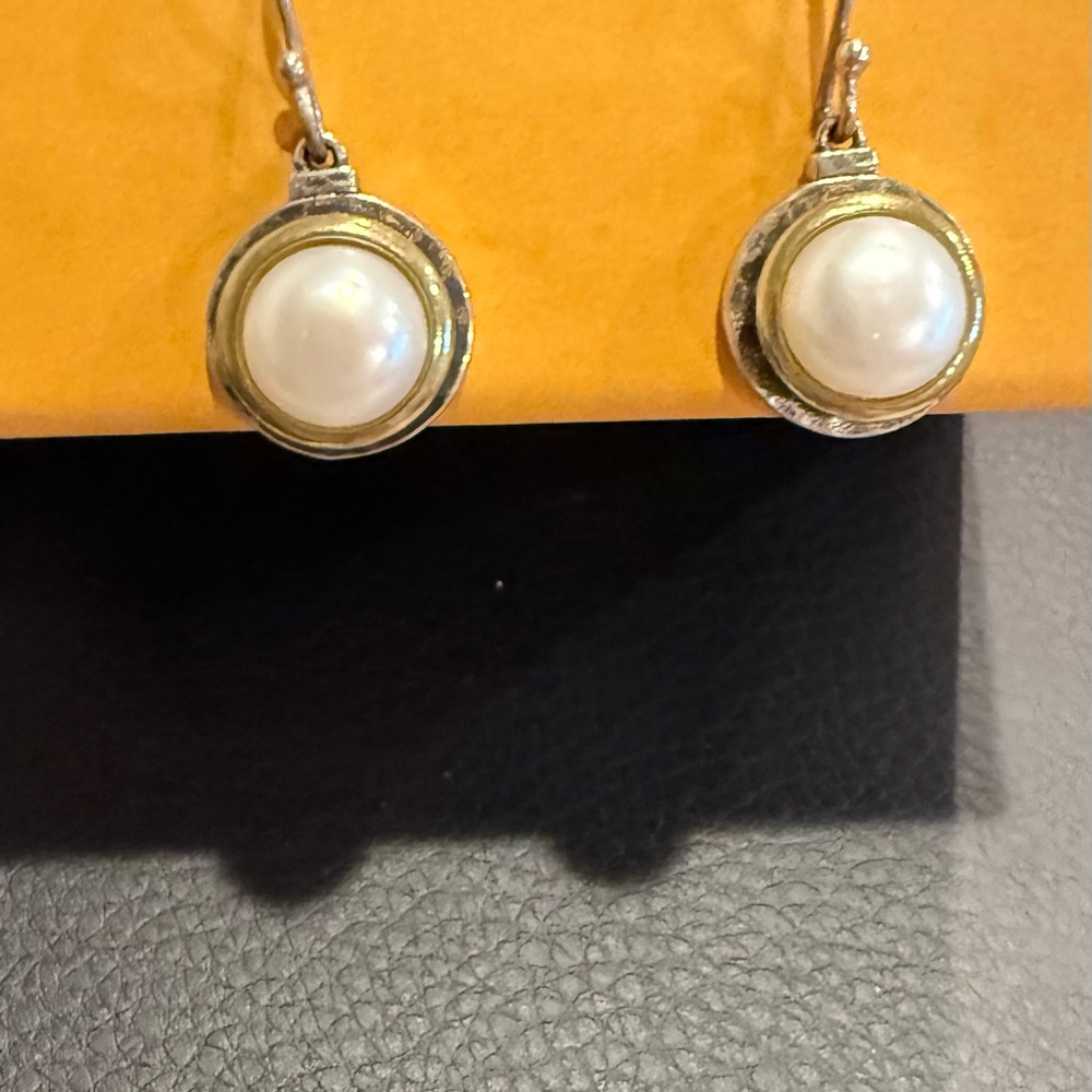 Elegant Silver and Pearl Drop Earrings